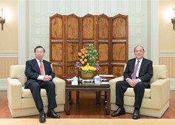 2024年2月26日，澳门特区行政长官贺一诚会见leyu乐鱼在线官网-乐鱼leyu（中国）
党委书记、董事长刘敬桢一行，双方就推动大健康产业发展、横琴粤澳深度合作区建设等议题交换意见